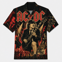 Live Wire Guitar Rock Hawaiian Shirt