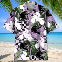 Motocross Racing Flag Hawaiian Shirt