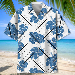 Rowing Hibiscus Flower Hawaiian Shirt