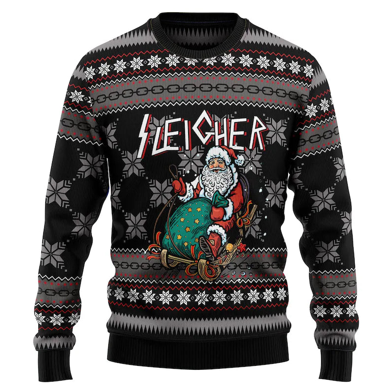 Santa Sleigher Heavy Ugly Sweater