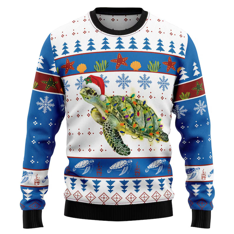 Sea Turtle Christmas Ugly Sweater