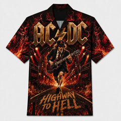 Thunderstruck High Voltage Rock Guitar Hawaiian Shirt