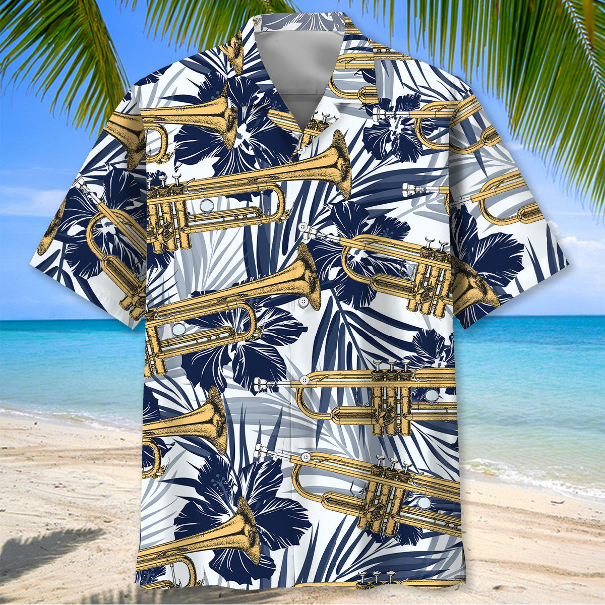 Trumpet Hibiscus Hawaiian Shirt