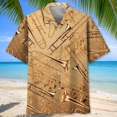 Vintage Trombone Hawaiian Shirt